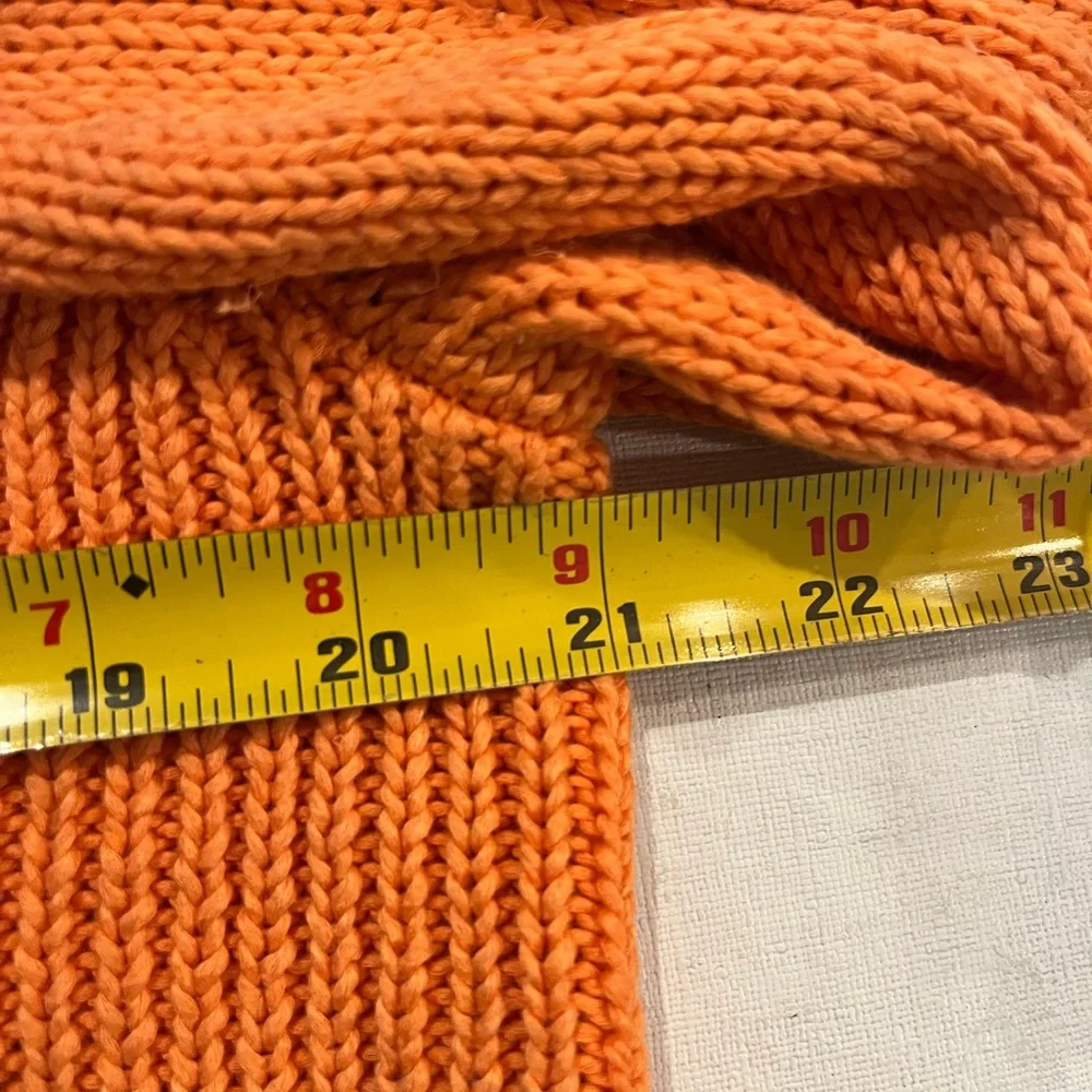 Vintage Belford orange sherbet cropped bolero style knit cardigan sweater. GUC!! - Picture 5 of 7